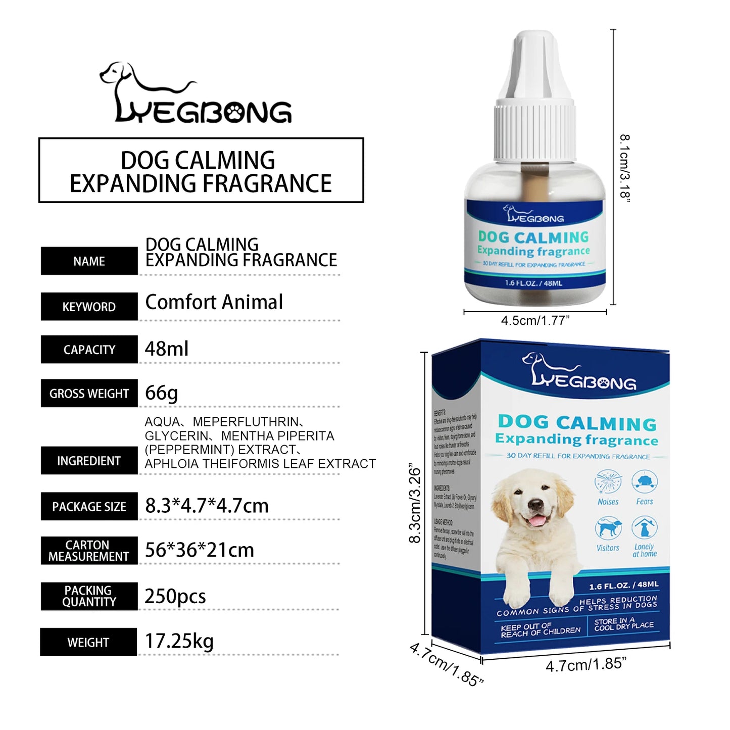 YEGBONG Pet Emotional Care Solution for Anxiety and Stress Relief
