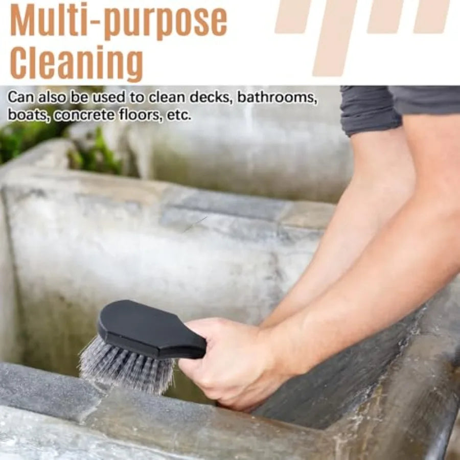 Durable Stiff Bristle Bird Bath Cleaning Brush With Plastic Handle