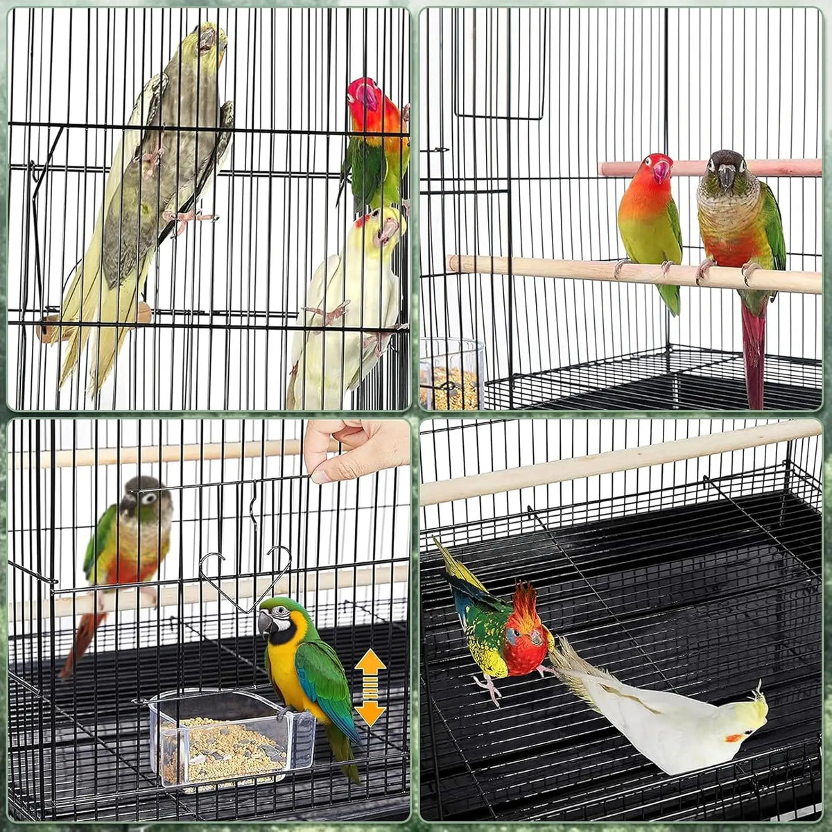 HiMiss Portable Bird Travel Cage For Budgies And Parakeets