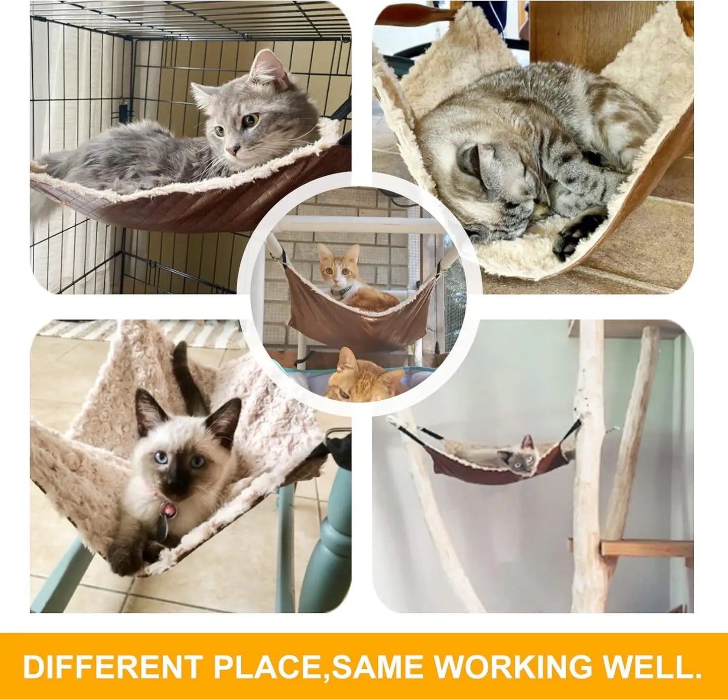 Cat Cage Hammock Reversible Hanging Bed for Small Pets