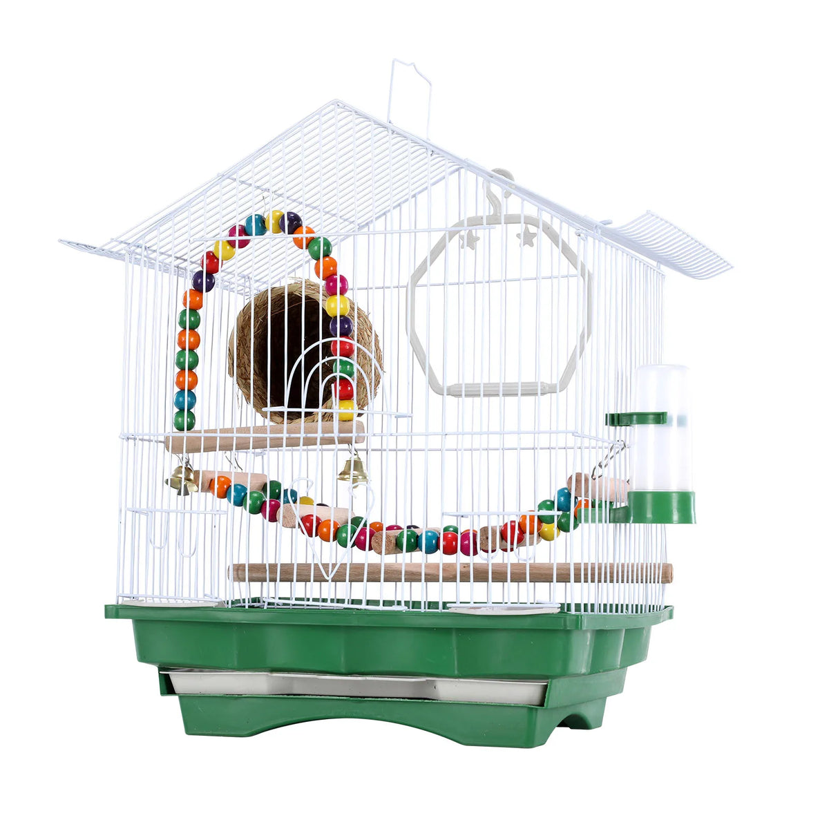 Metal Bird Travel Cage With Perch And Removable Cleaning Tray