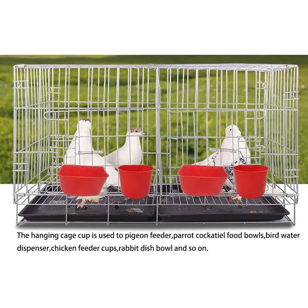 Premium Plastic Hanging Bird And Chicken Feeder Cups