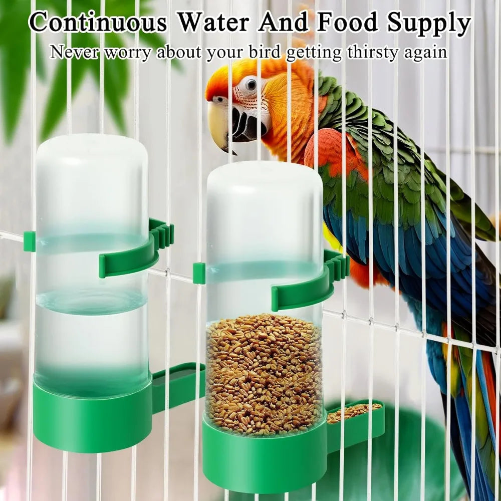 Lamoutor Plastic Bird Water Feeder Drinker Clip For Cage Birds