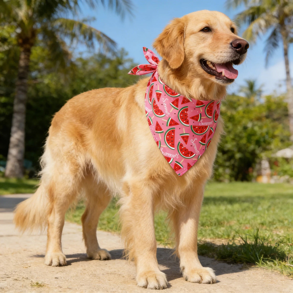 Soft Washable Floral Dog Bandana Scarf for Everyday Pet Wear