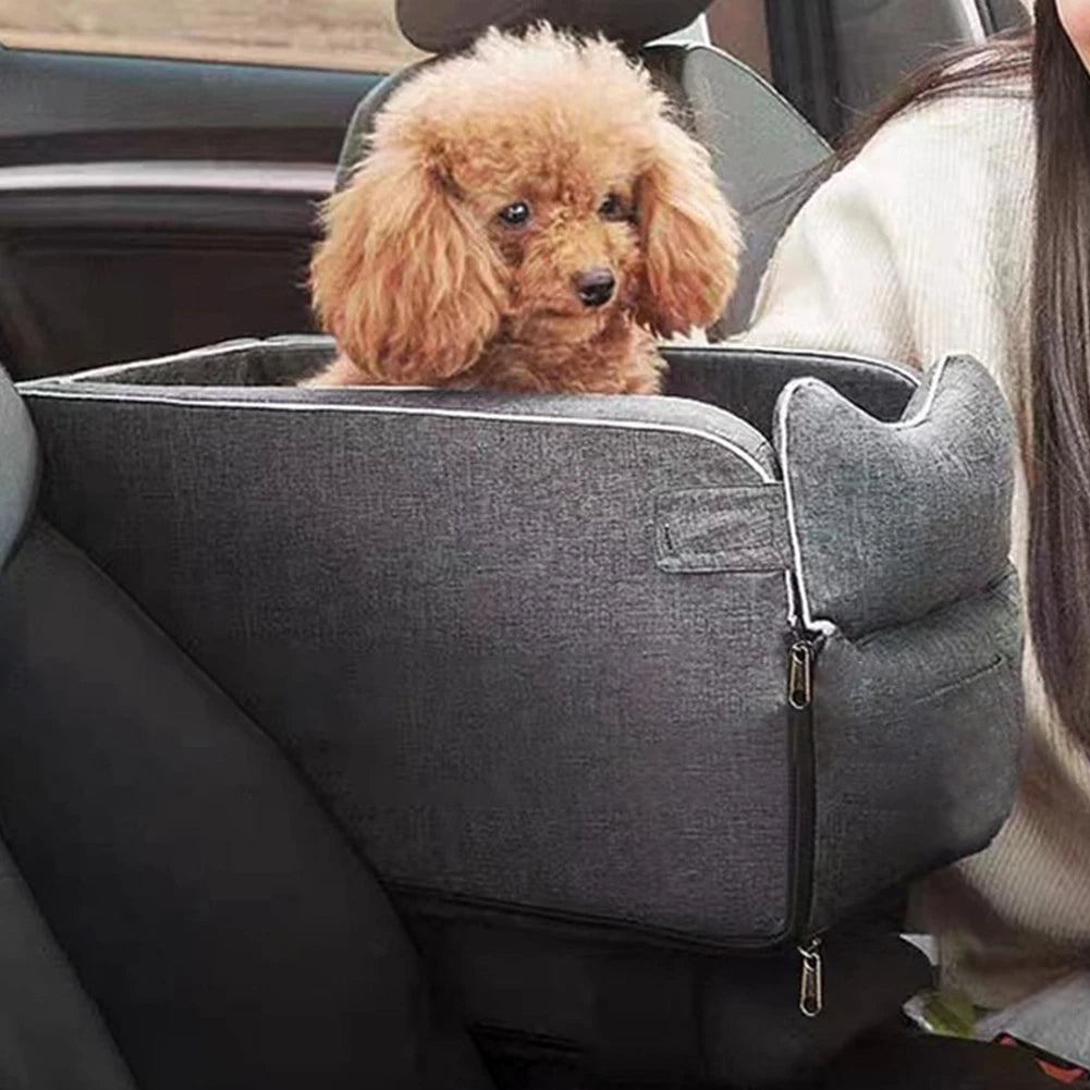 Multipurpose Center Console Dog Car Seat With Shoulder Straps