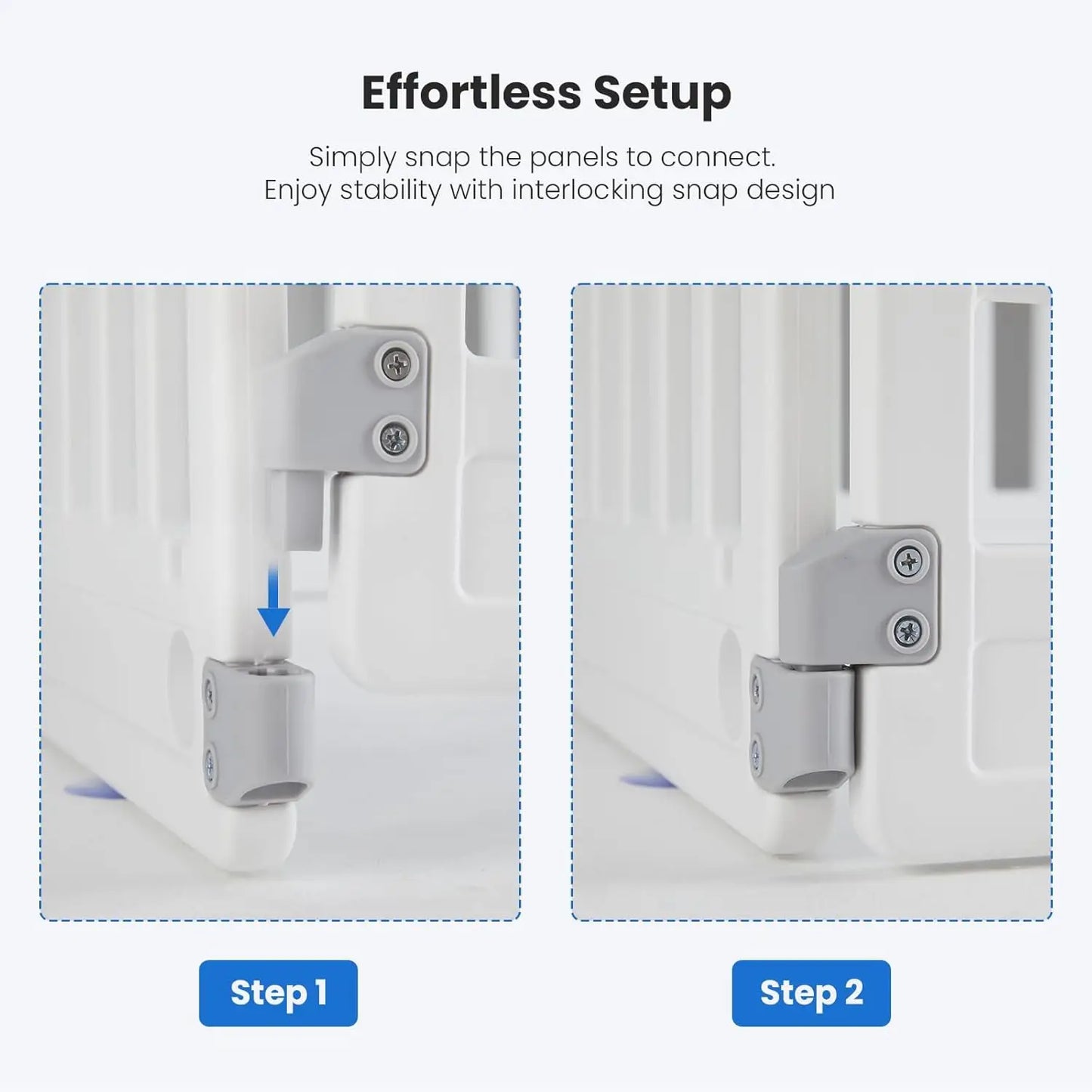 Six Panel Dog Playpen Indoor Outdoor With Secure Locking Door