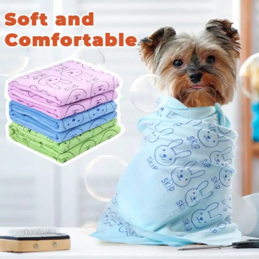 Ultra Fine Pet Towel Quick Dry For Small Cats Dogs