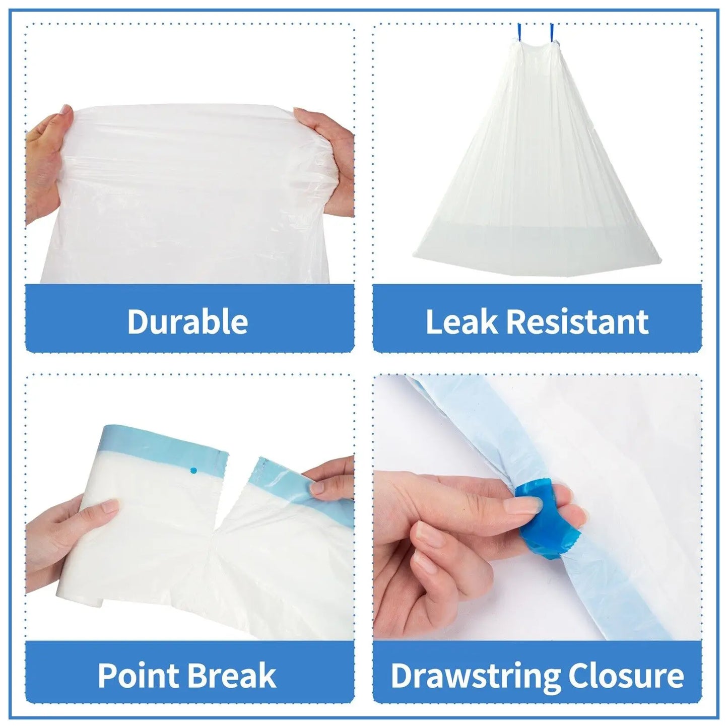 DOEL Drawstring Cat Litter Box Liners for Self Cleaning