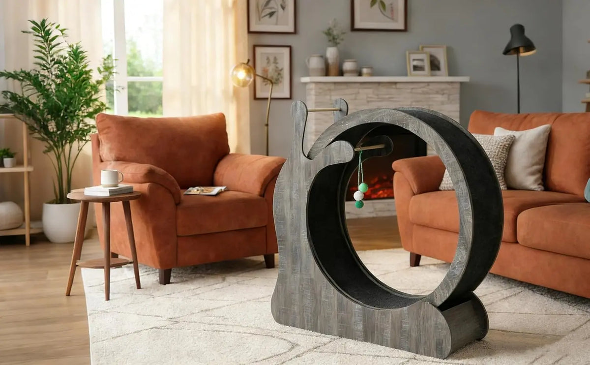 Garvee Cat Exercise Wheel with Scratching Board and Play Balls