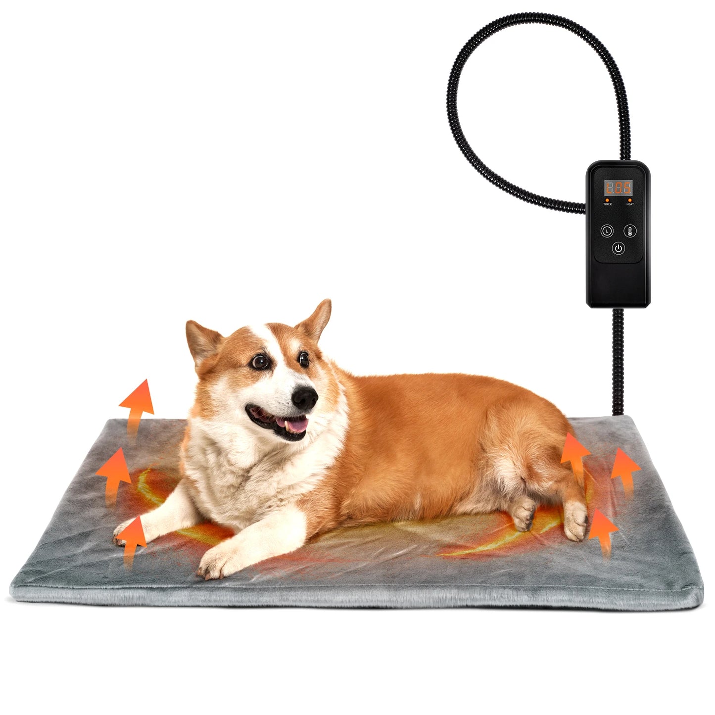NONECN Large Dog Cat Heating Pad With Timer Memory Foam
