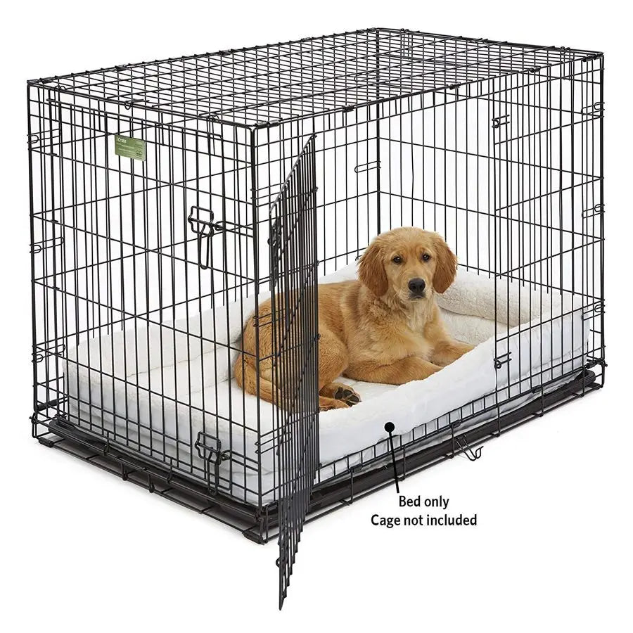 XMSJ QuietTime Double Bolster Pet Bed for Dogs Machine Washable