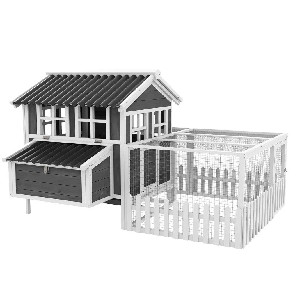 Wooden Chicken Coop With Run For One To Two Chickens