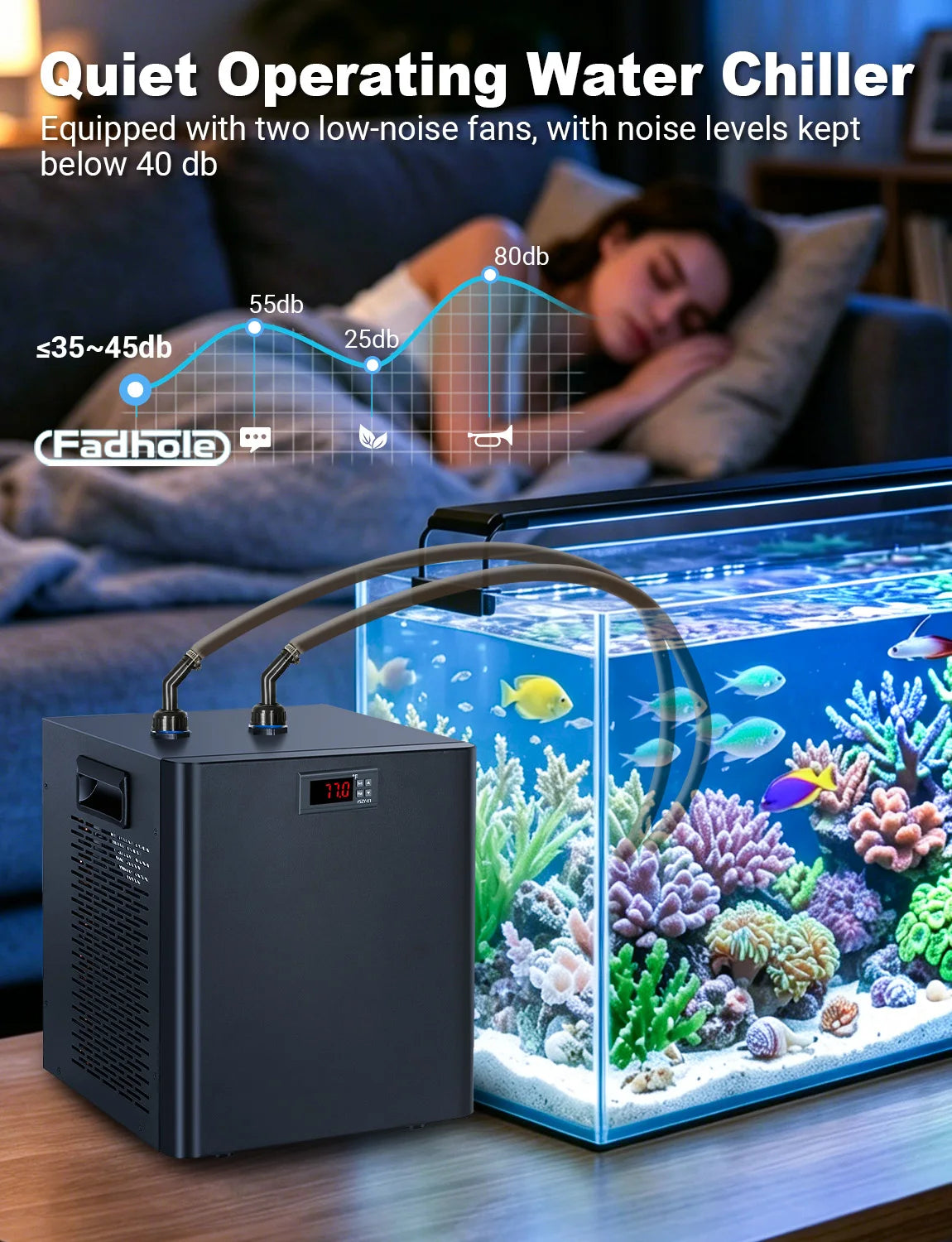 Efficient Aquarium Chiller For Fish Tanks And Hydroponic Systems