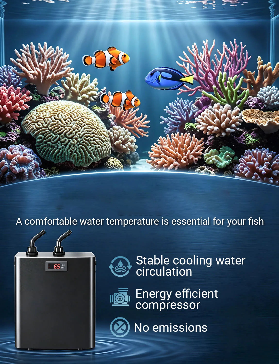 Efficient Aquarium Chiller For Fish Tanks And Hydroponic Systems