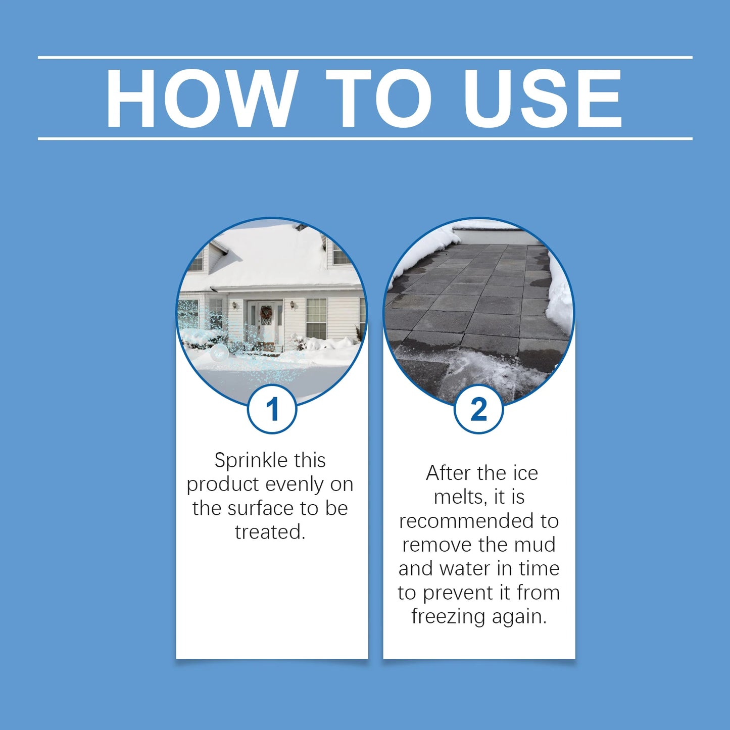 YEGBONG Pet-Friendly Ice Melter Powder For Cats And Dogs Non-Irritating
