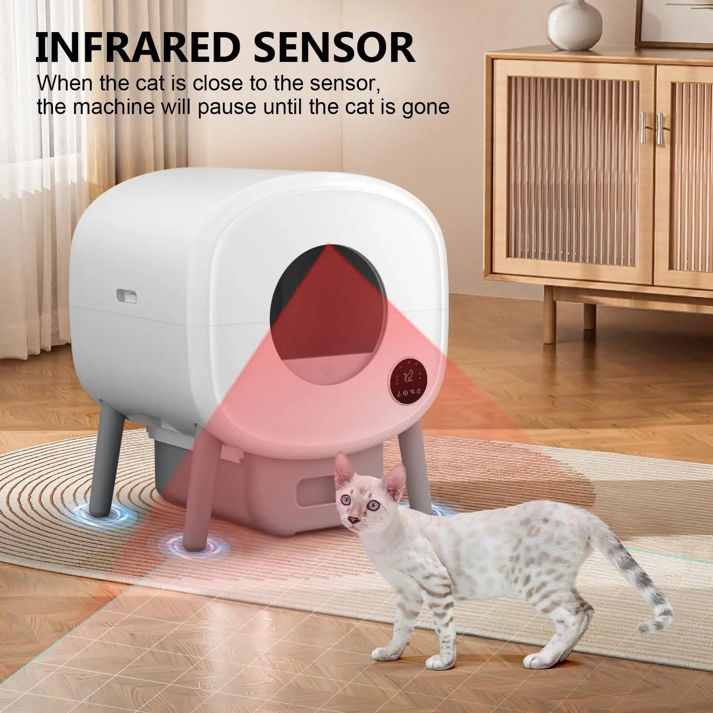Smart Self Cleaning Automatic Cat Litter Box With App Control