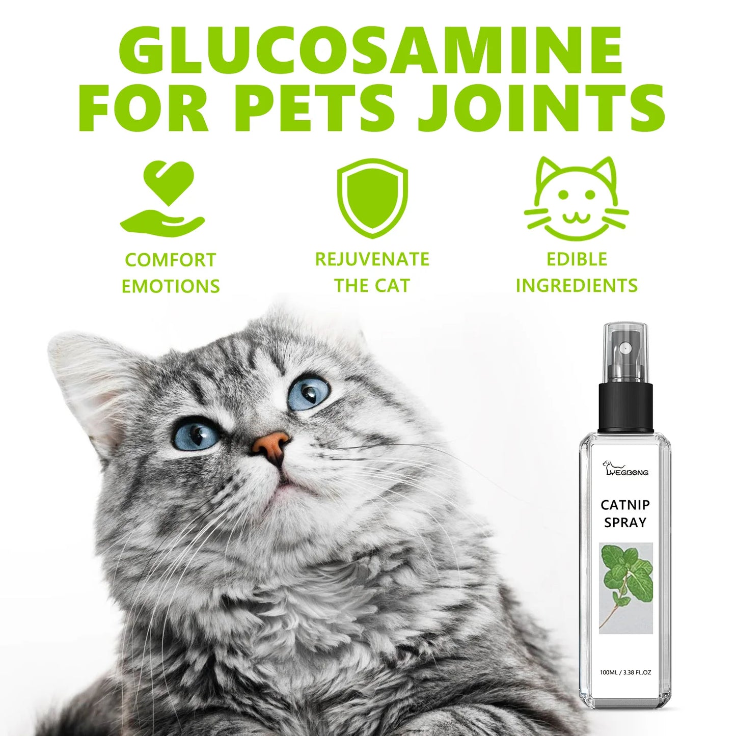 YEGBONG Catnip Spray Soothing Mist For Cat Health Natural