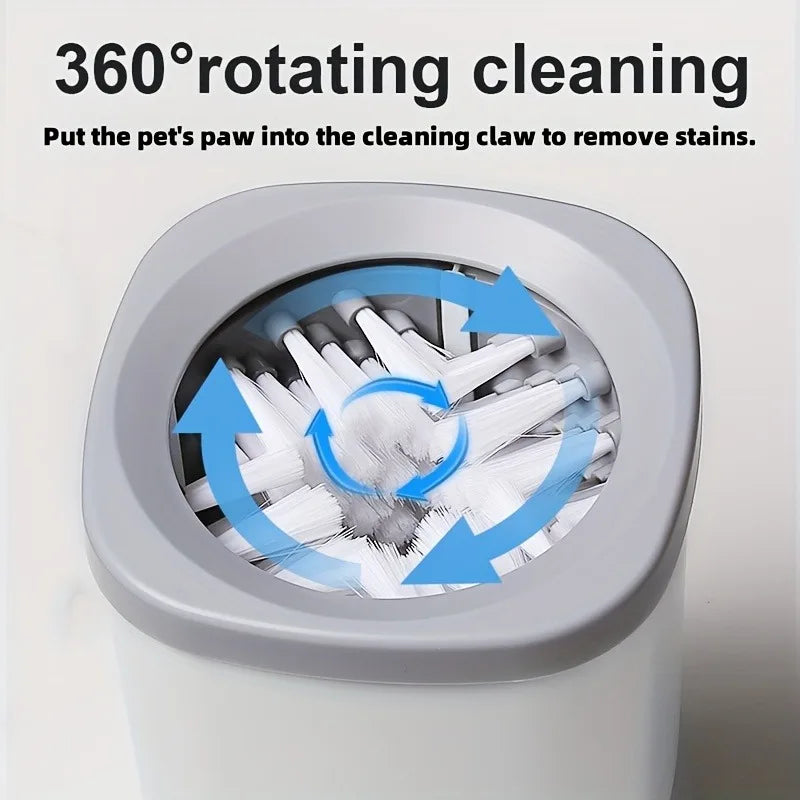 Portable Pet Paw Cleaning Cup With Soft Silicone Brush