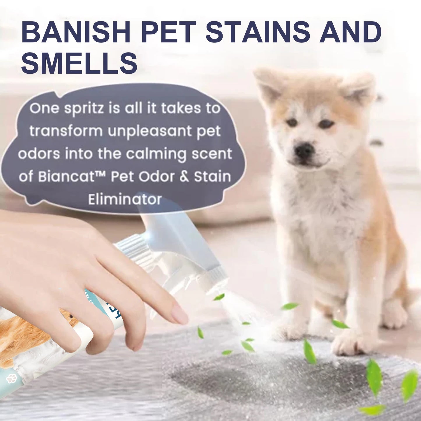 YEGBONG Pet Deodorant Spray Natural Odor Remover Mist