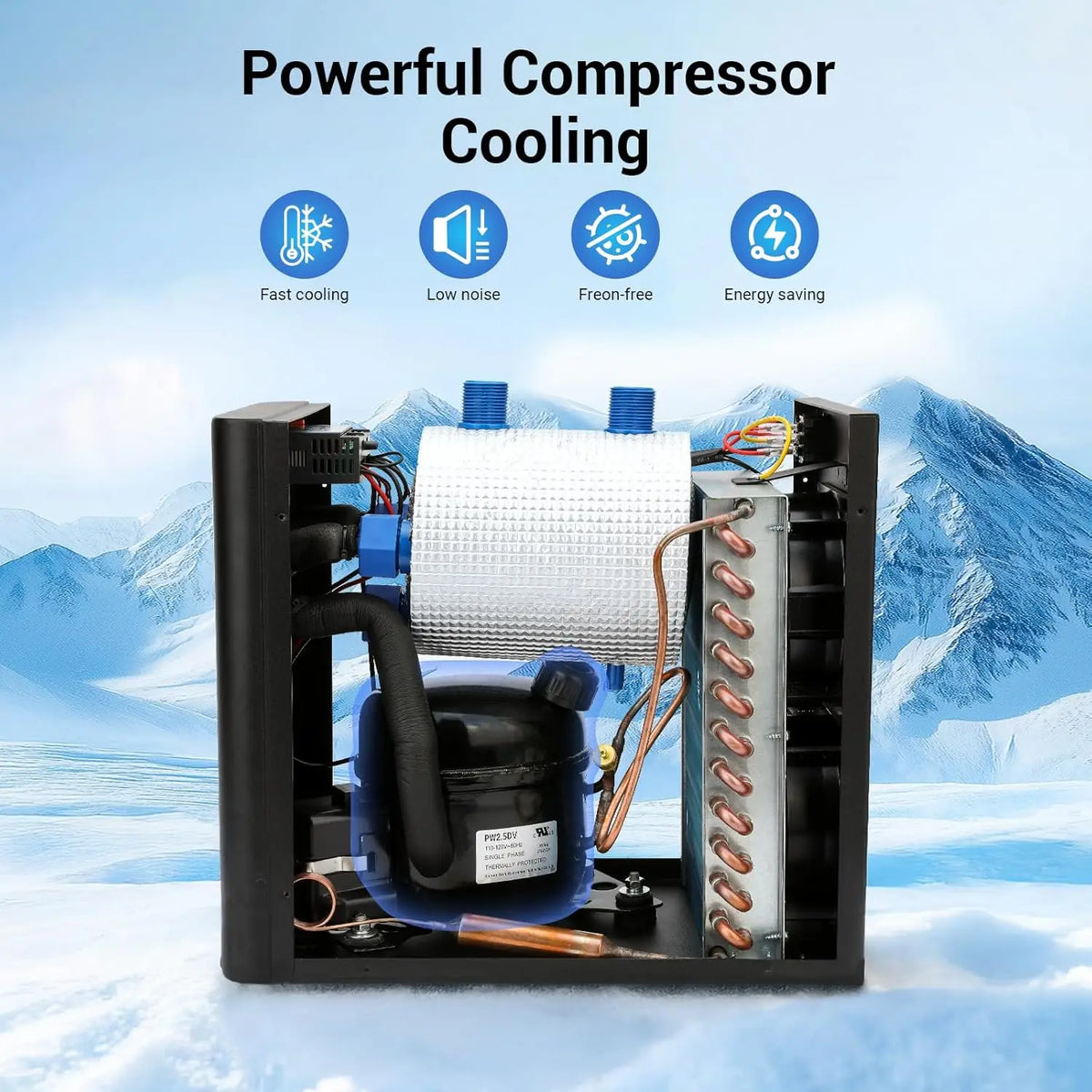 Quiet Aquarium Chiller For Fish Tanks And Hydroponics Cooling