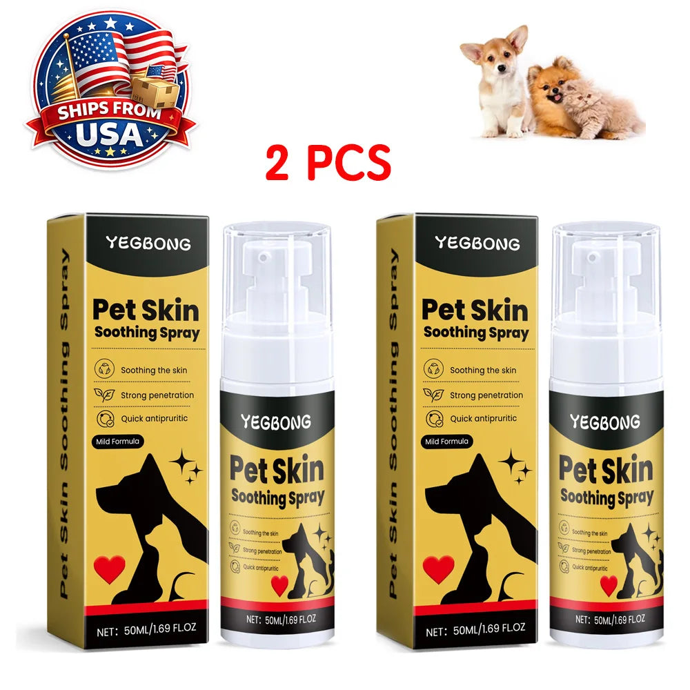 Pet Skin Soothing Spray For Dogs And Cats Natural Relief