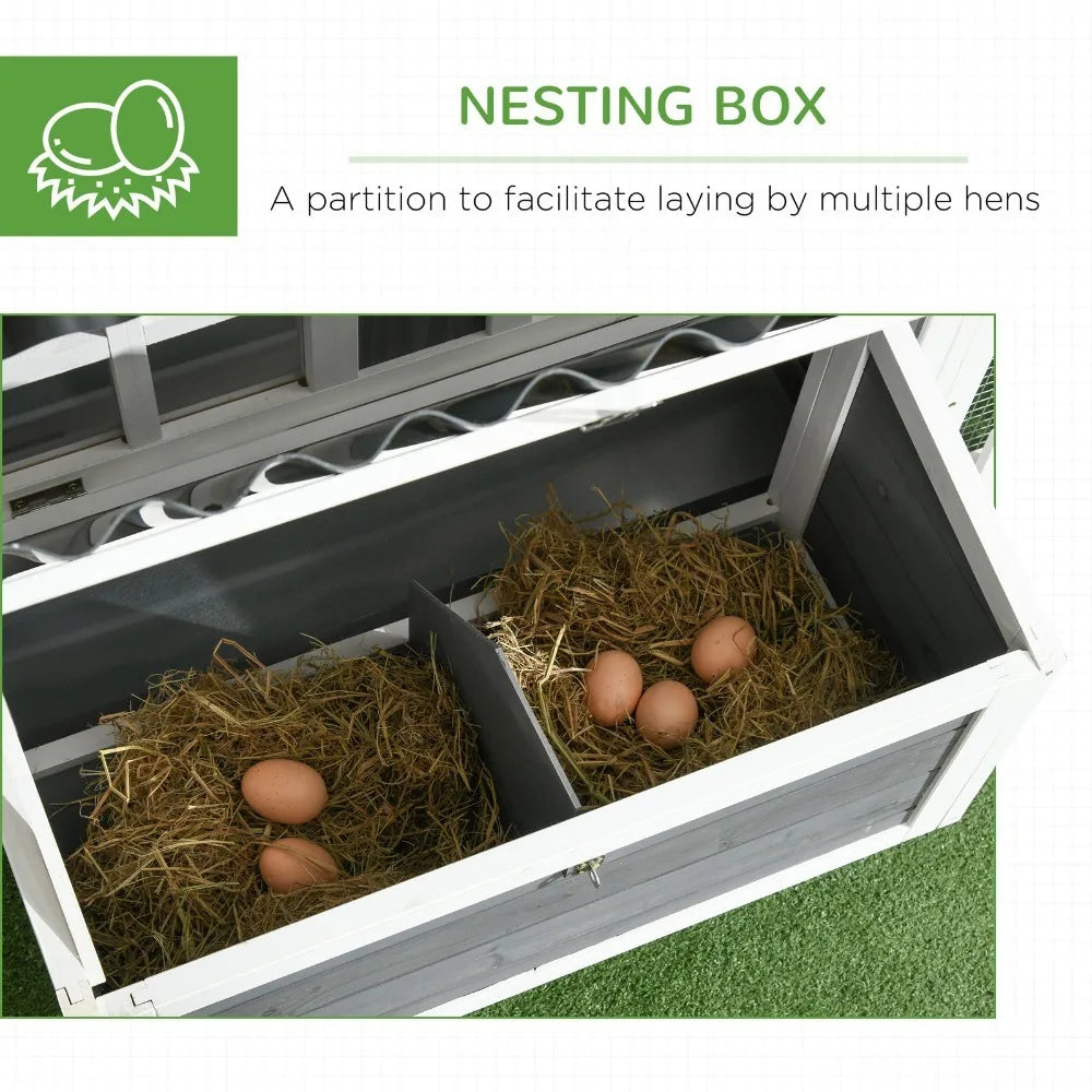 Wooden Chicken Coop With Run For One To Two Chickens