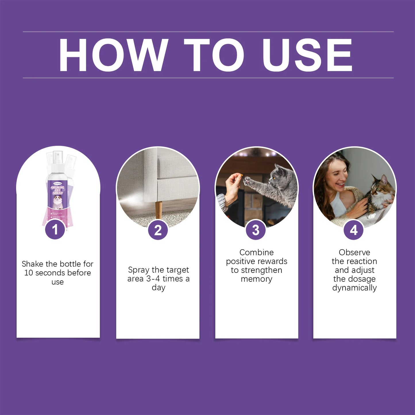 YEGBONG Cat Calming Spray Gentle Formula For Stress Relief