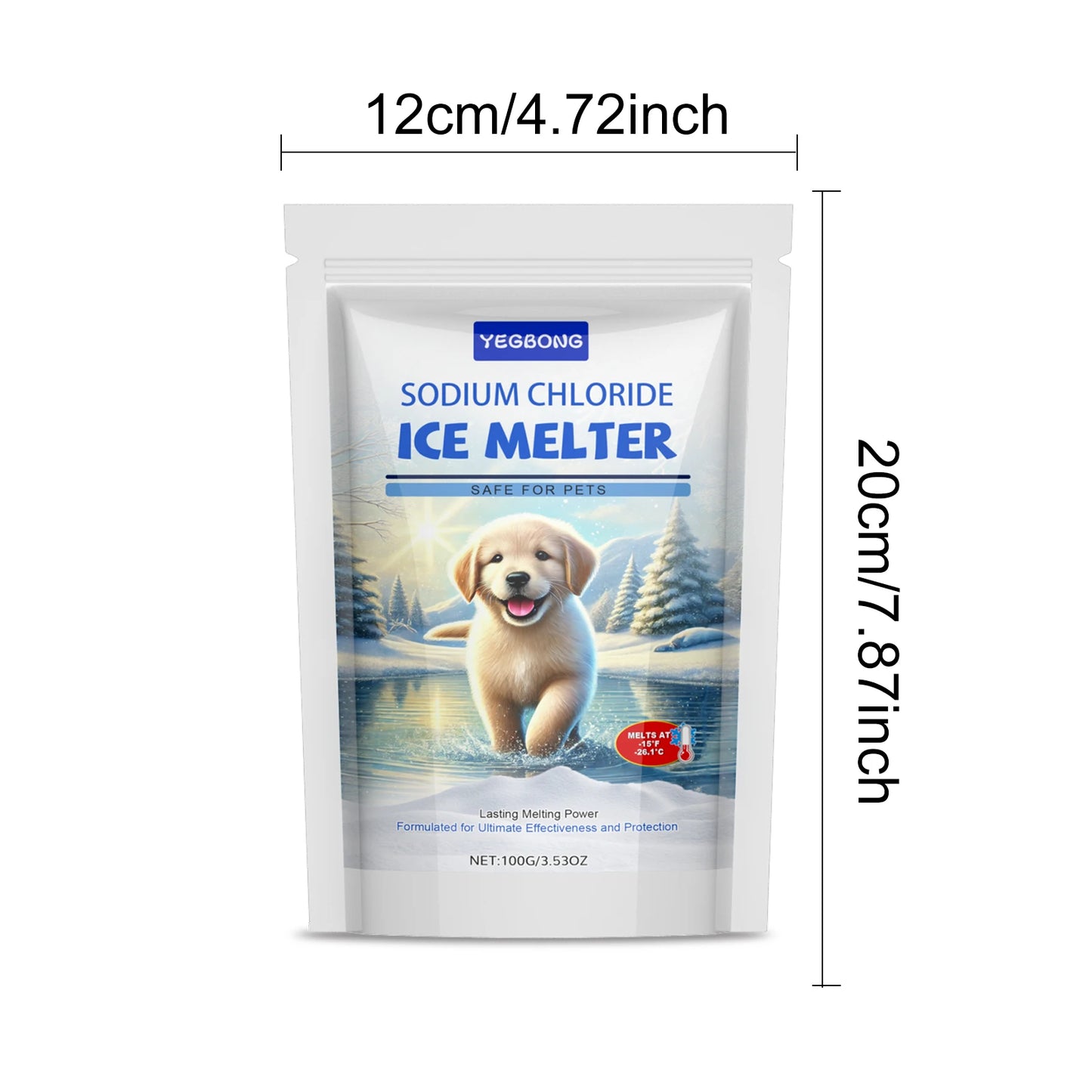 YEGBONG Safe Pet Ice Melter Powder For NonToxic Deicing