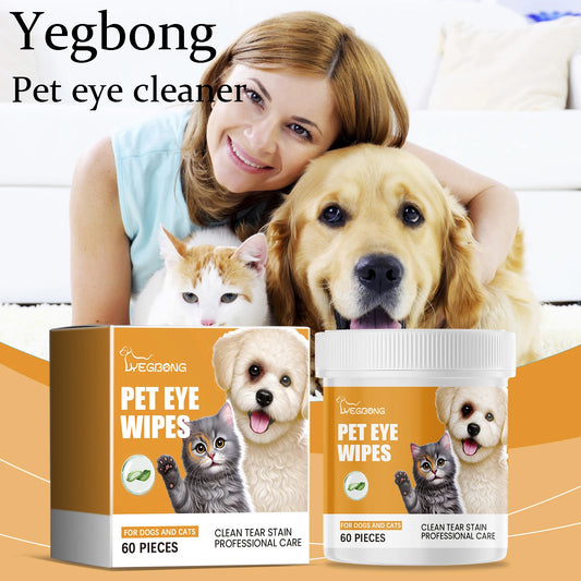 YEGBONG Pet Eyes Cleaner Wipes Nourishing Antioxidant Eye Stain Relief