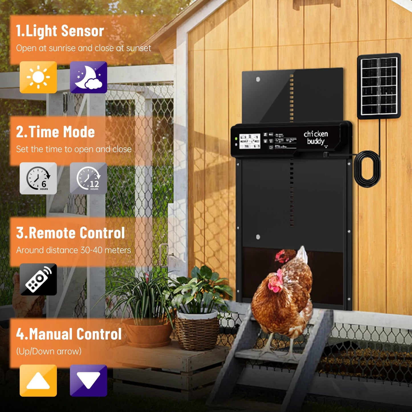 Stainless Steel Chicken Coop Door for Secure Poultry Access