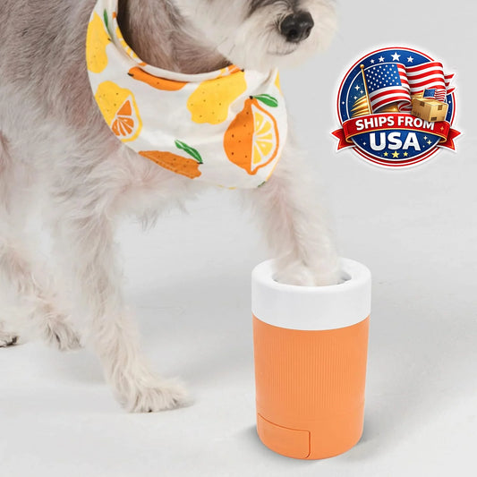 Portable Pet Paw Cleaning Cup With Soft Silicone Brush