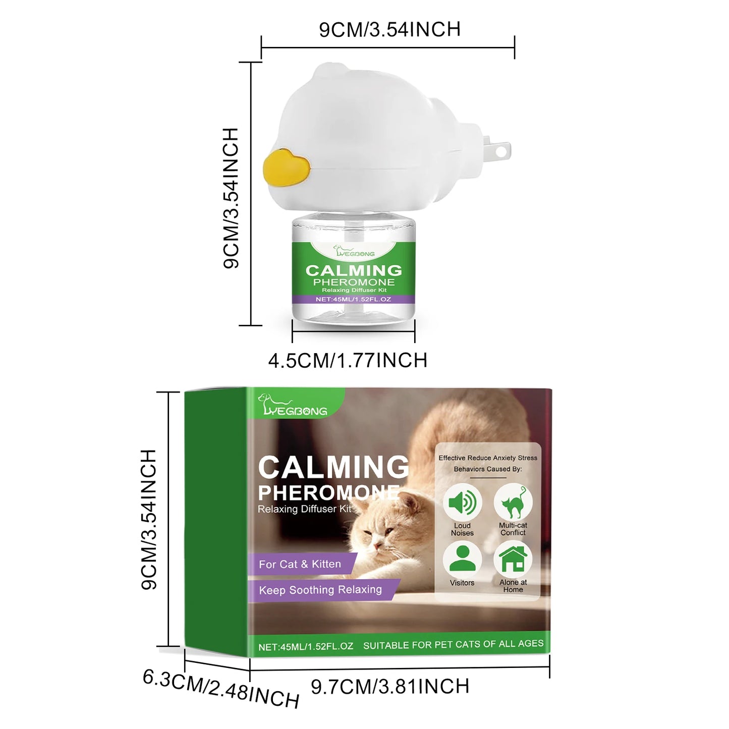 YEGBONG Cat Calming Set Gentle Formula Soothing Comfort