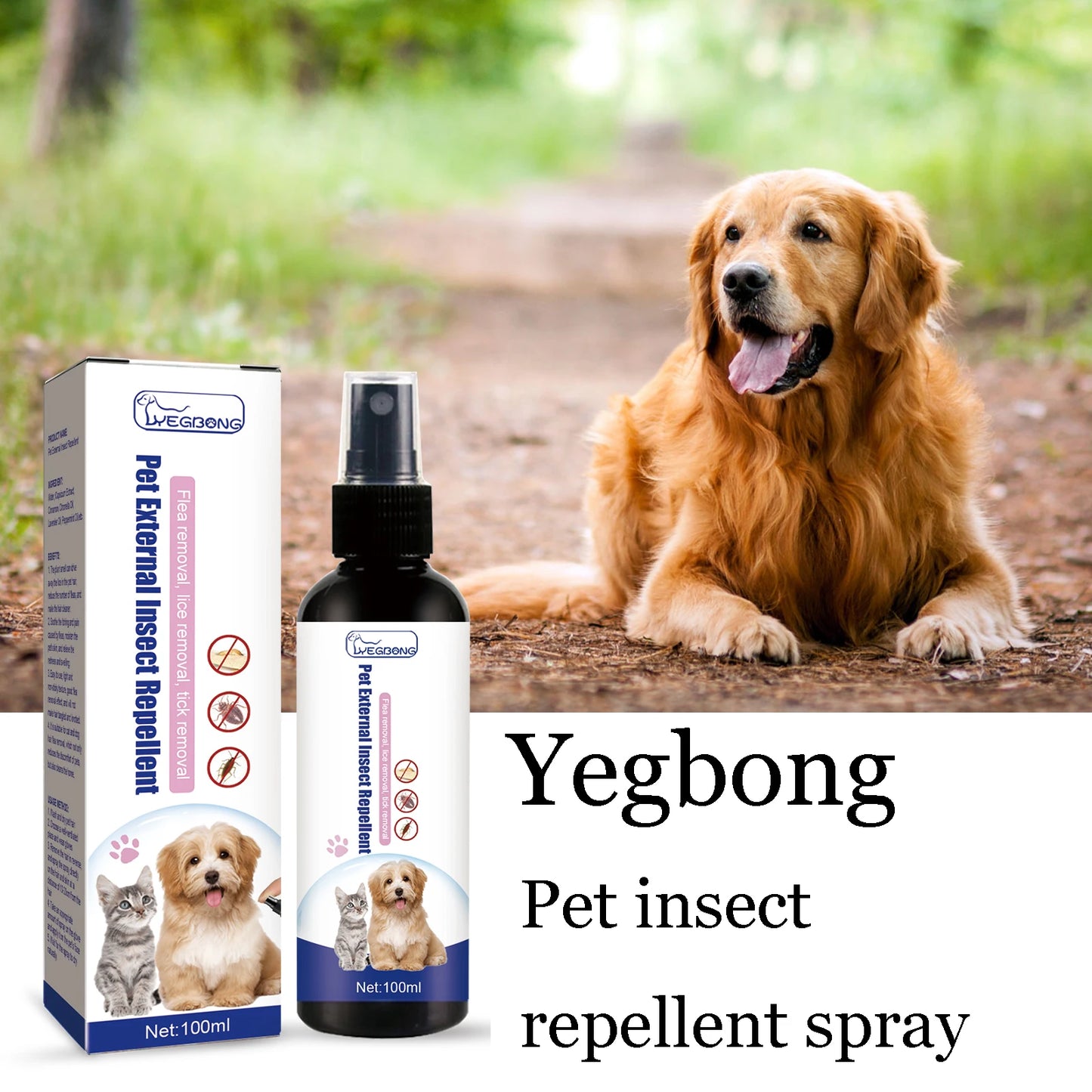 Yegbong Pet Insect Repellent Spray for Skin Care and Relief