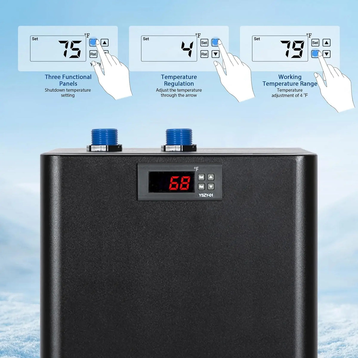 Quiet Aquarium Chiller For Fish Tanks And Hydroponics Cooling