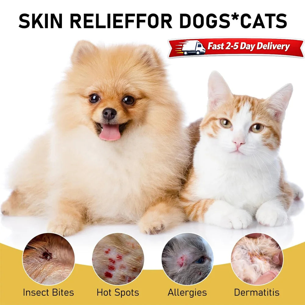 Pet Skin Soothing Spray For Dogs And Cats Natural Relief