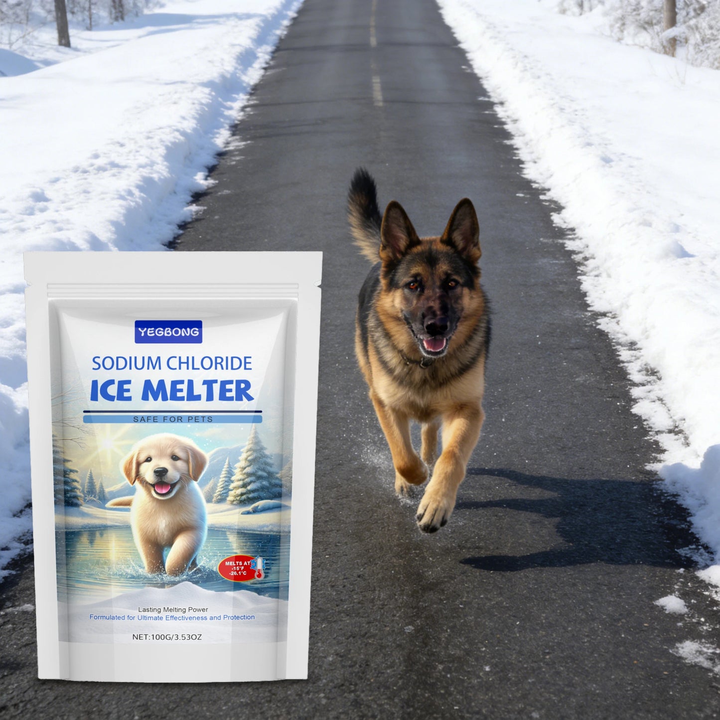 YEGBONG Safe Pet Ice Melter Powder For NonToxic Deicing