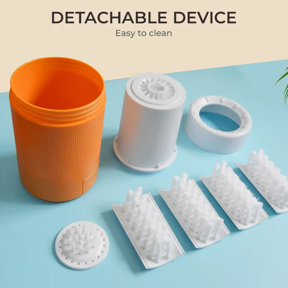Portable Pet Paw Cleaning Cup With Soft Silicone Brush
