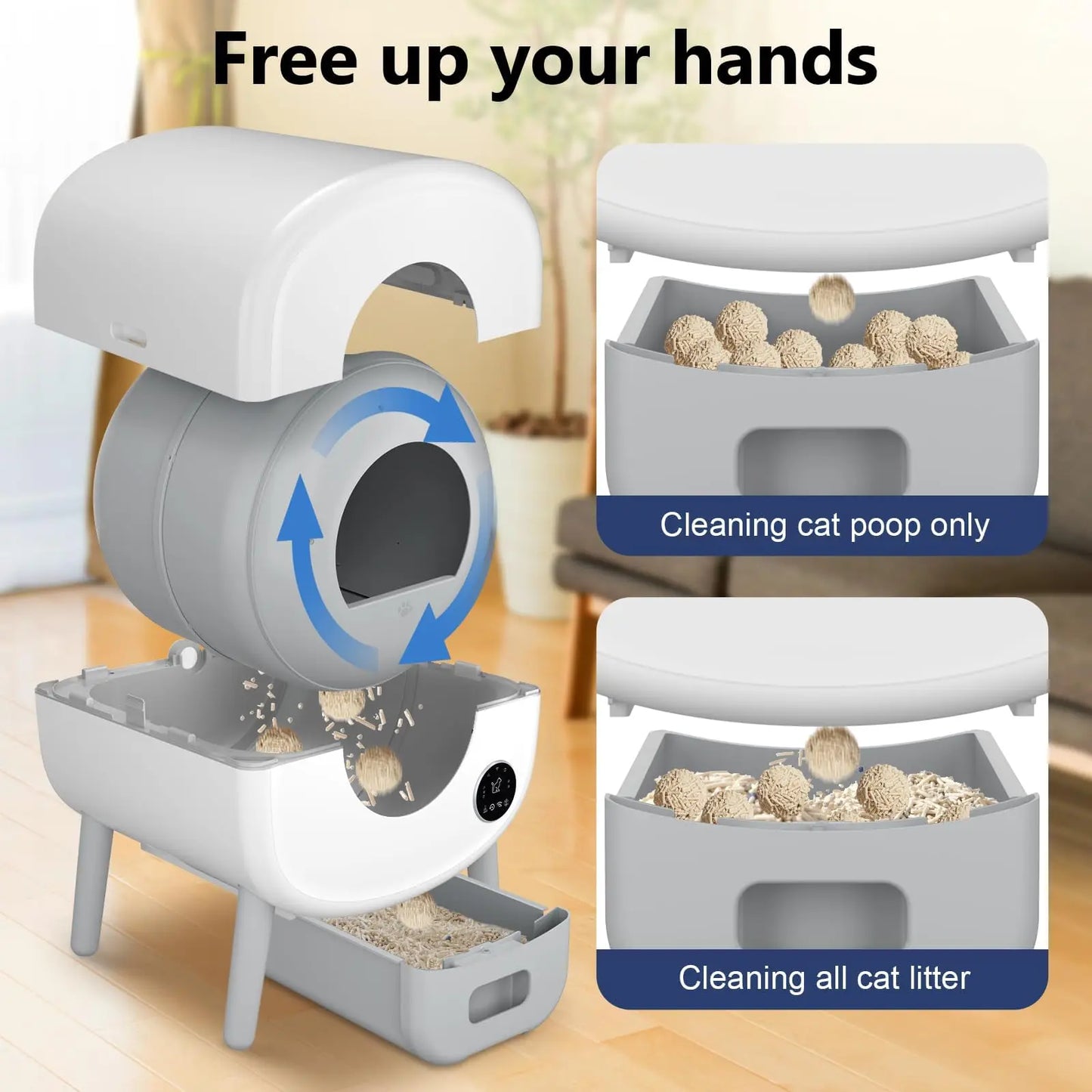 Smart Self Cleaning Automatic Cat Litter Box With App Control