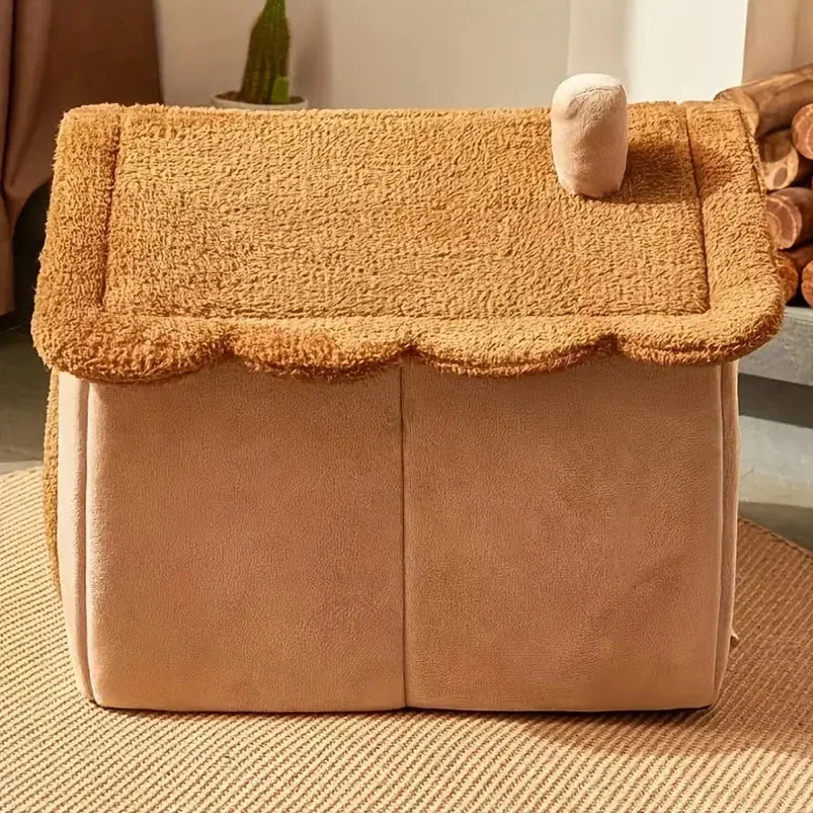 NONECN Foldable Pet House Removable Washable Cat Bed