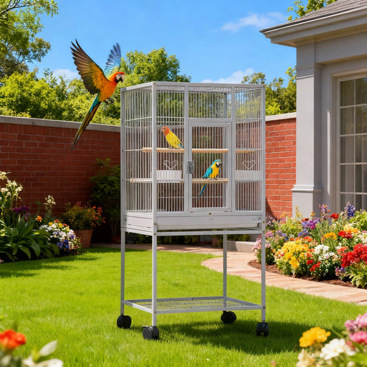 Multi Level Metal Small Animal Cage With Wheels And Tray