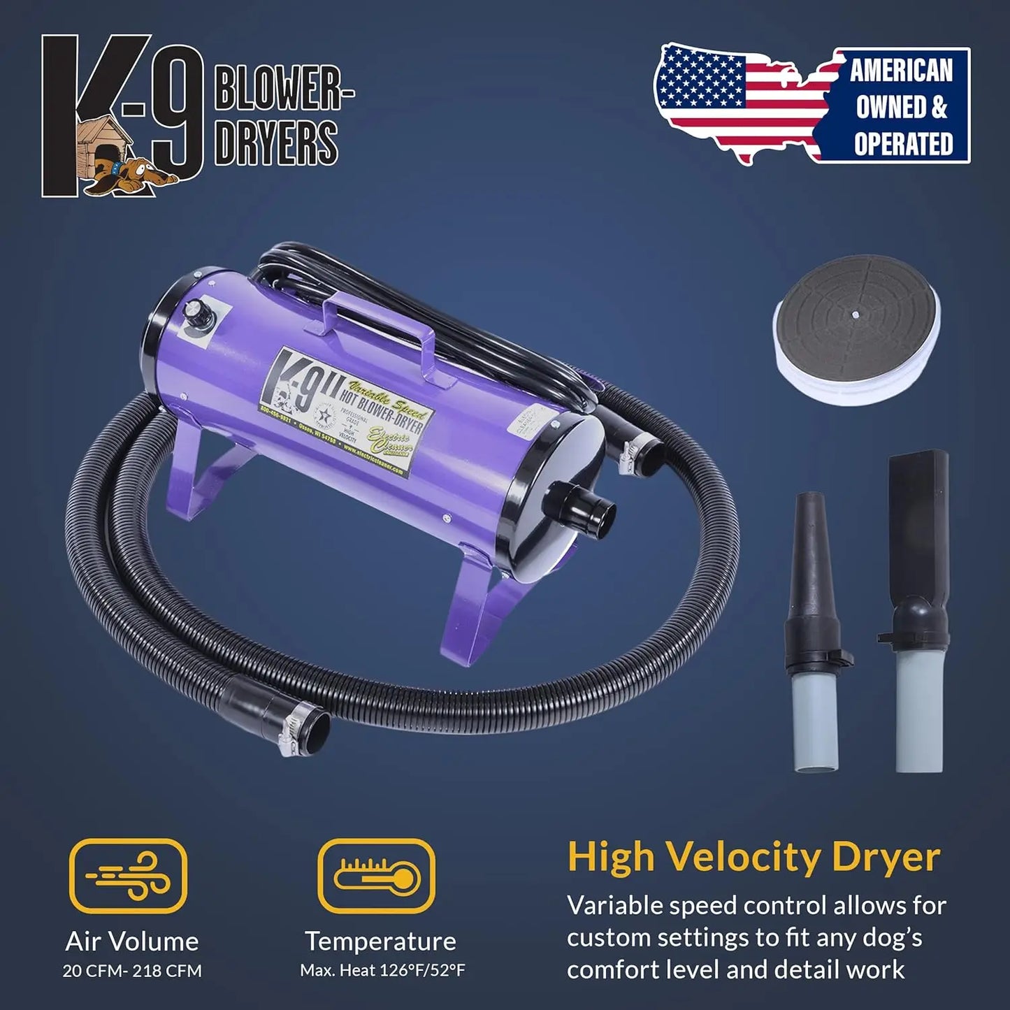 ECC K-9 II Variable Speed Dog Dryer Professional Grooming Blower