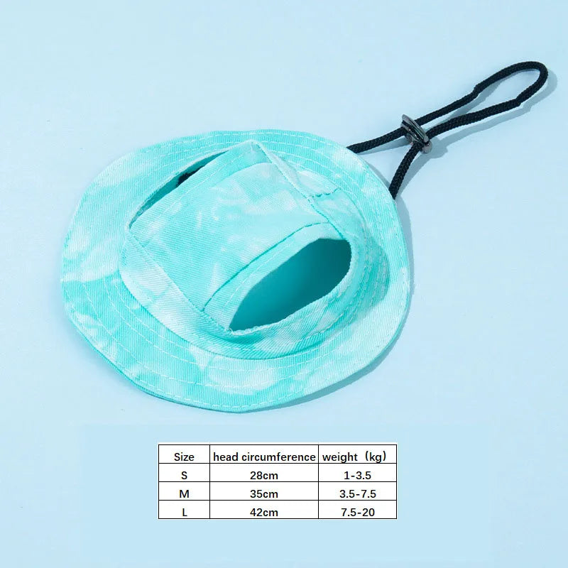 Adjustable Dog And Cat Baseball Sun Hat With Ear Holes