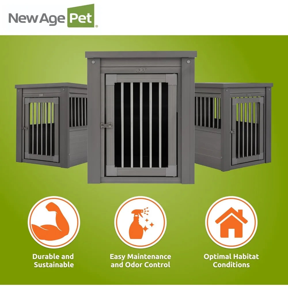 Durable Composite Pet Kennel With End Table