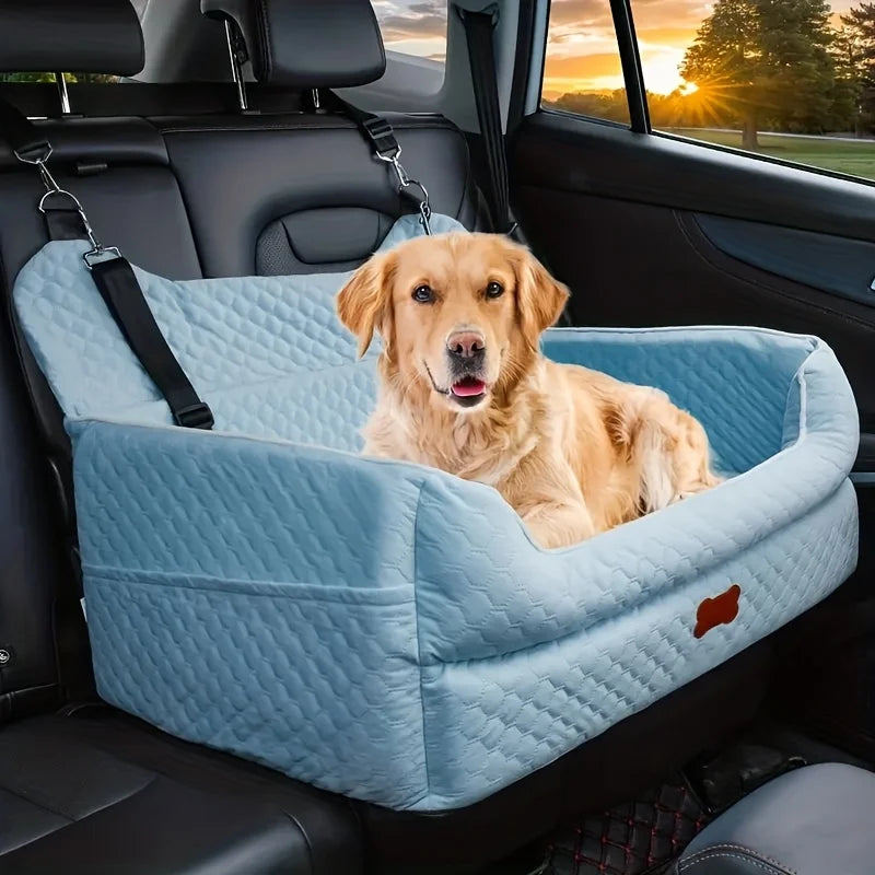 Memory Foam Dog Car Seat Booster Cushion With Thick Washable Padding