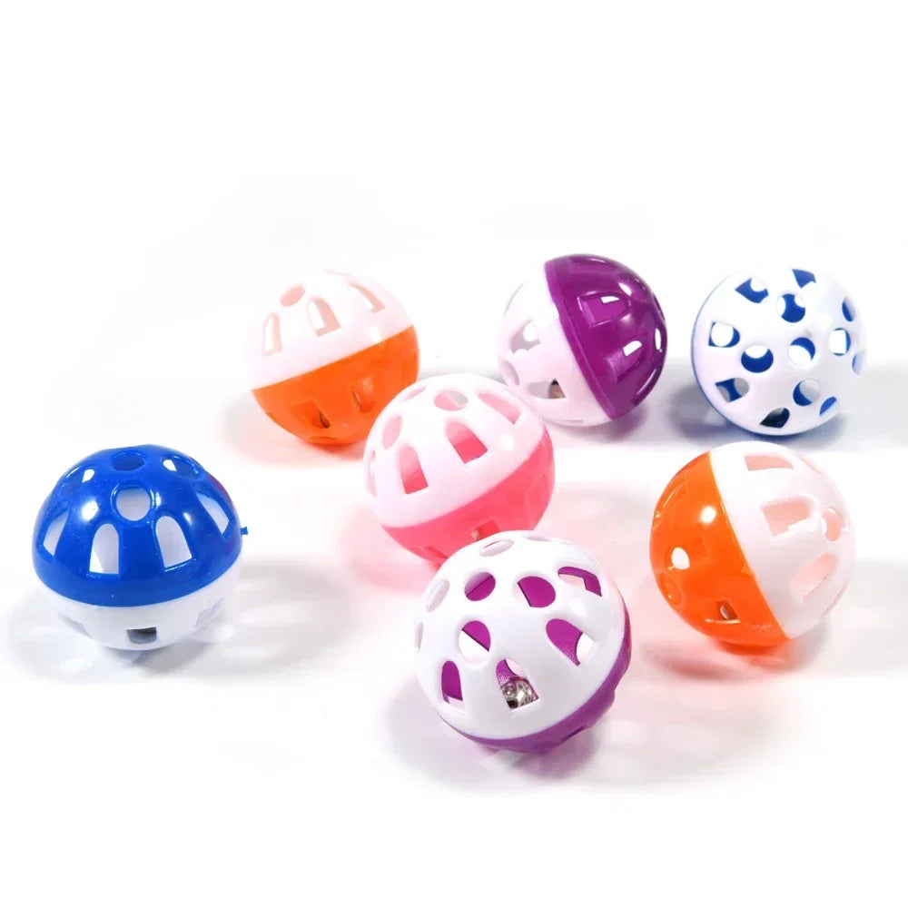Colorful Hollow Rolling Bell Ball Bird Toy For Parrots