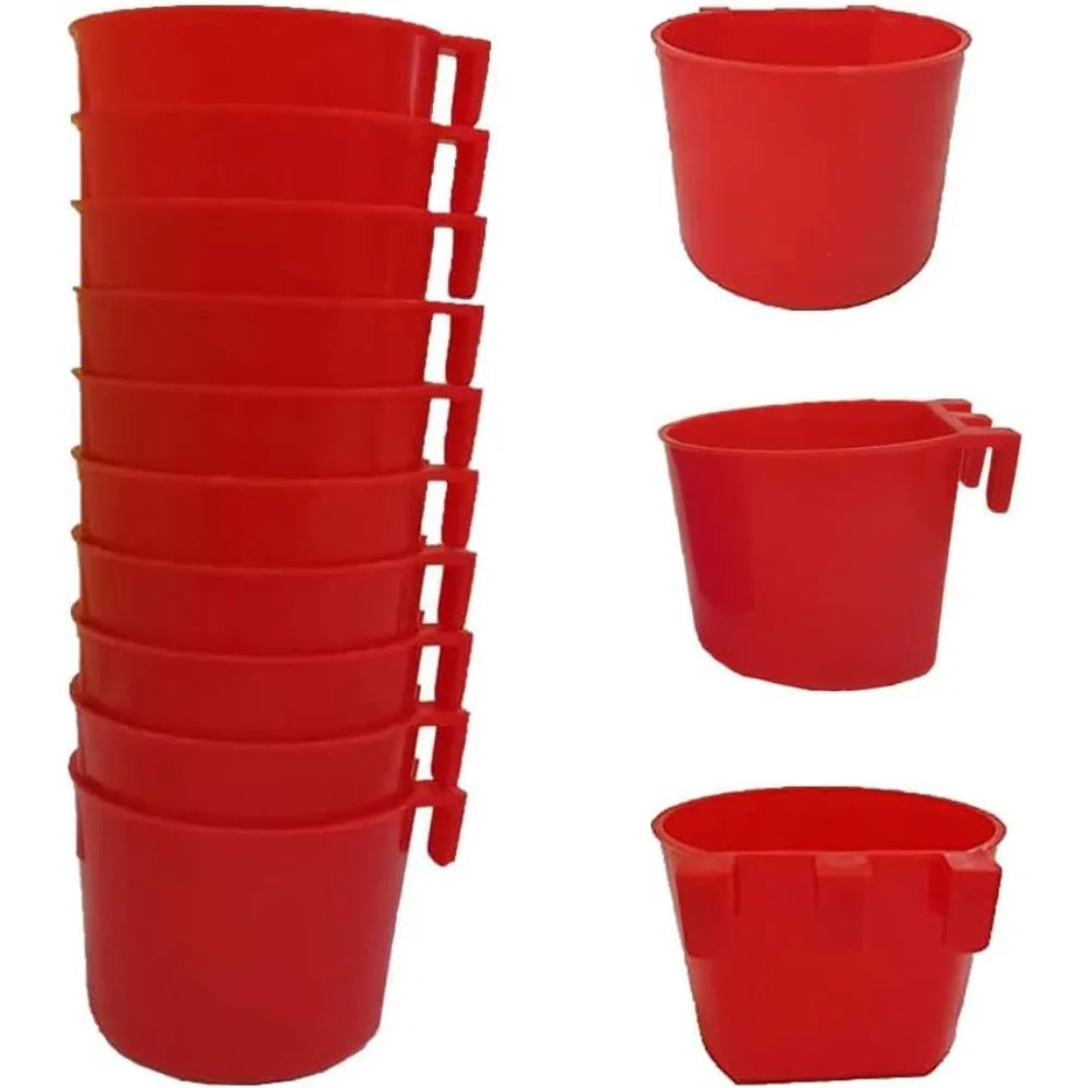 Premium Plastic Hanging Bird And Chicken Feeder Cups