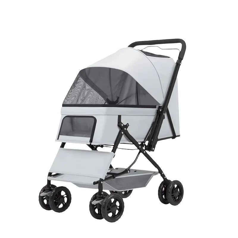 Premium Pet Stroller For Dogs And Cats With Large Space Portable Travel