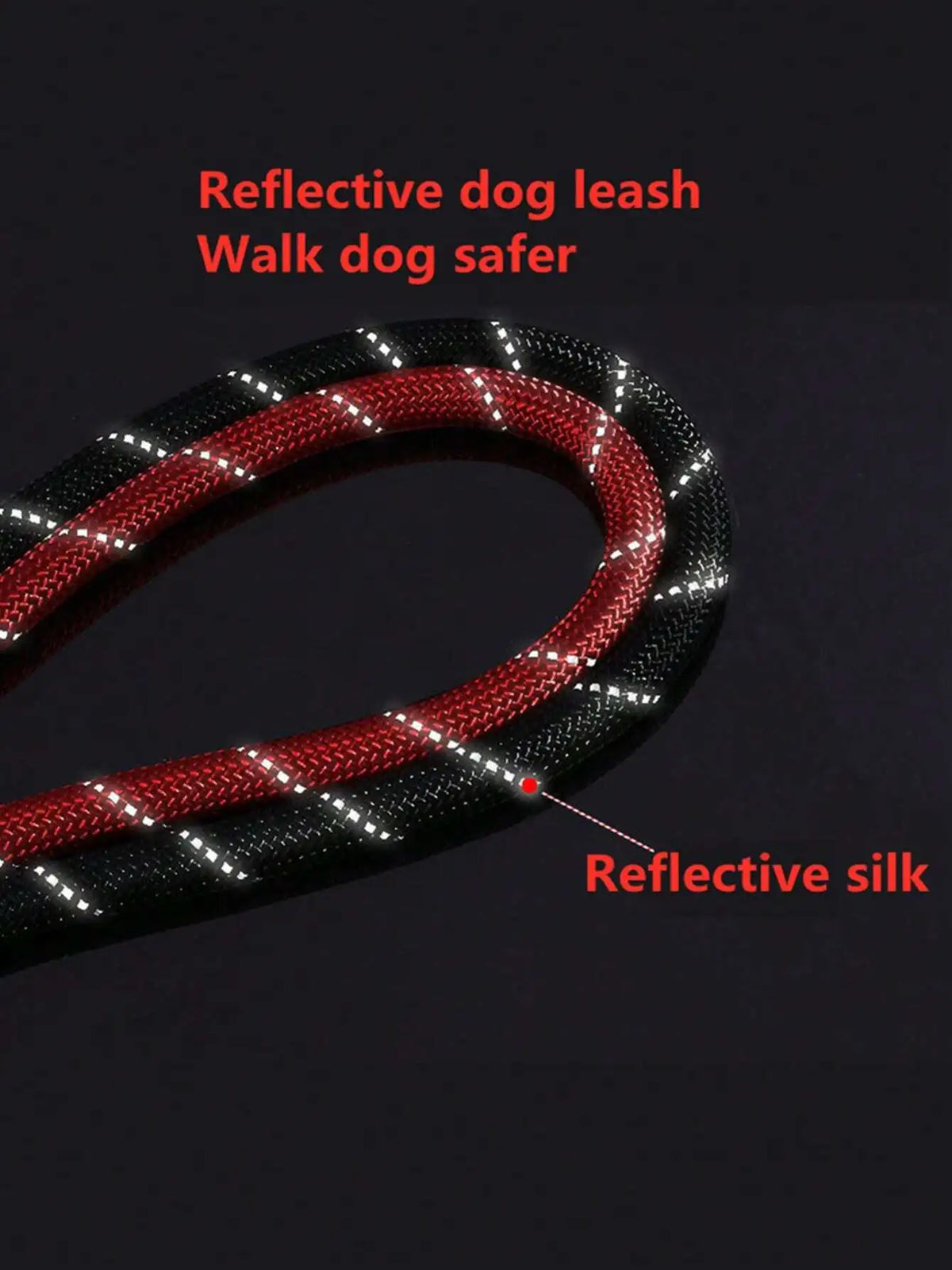 Sturdy Reflective Nylon Dog Leash With Comfortable Soft Foam Handle