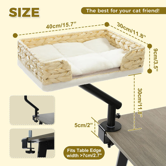 PAWZ Road Cat Desk Bed 360 Rotatable Comfort Hammock