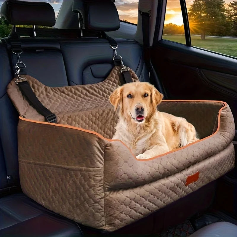 Memory Foam Dog Car Seat Booster Cushion With Thick Washable Padding